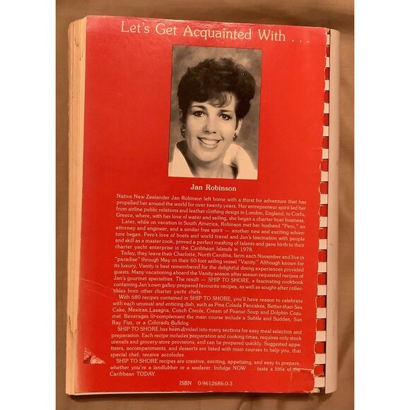 Ship To Shore I Virgin Islands Charter Yacht Recipes Cookbook Jan Robinson 1980s - Picture 2 of 11